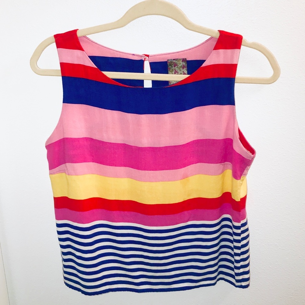 WallpapHER Striped Sleeveless Top